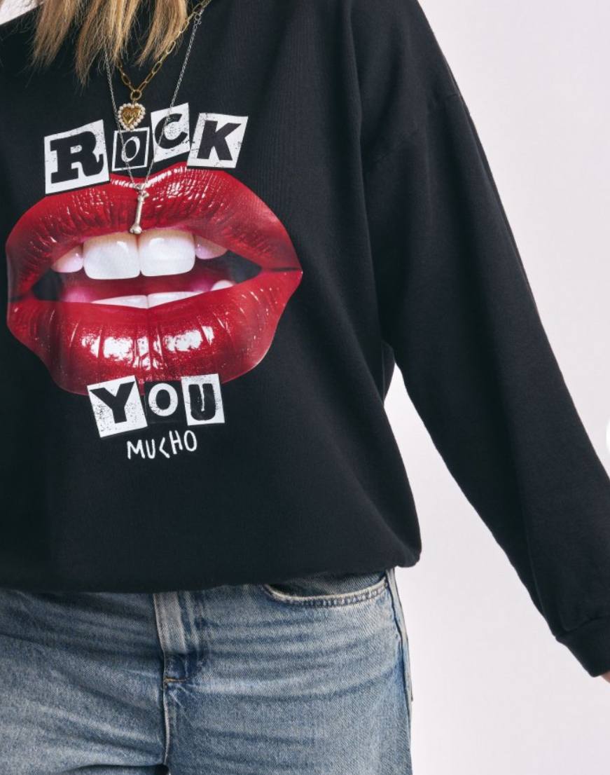 SUDADERA "LABIOS" ROCK YOU - Imagen 2