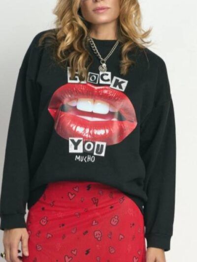 SUDADERA "LABIOS" ROCK YOU