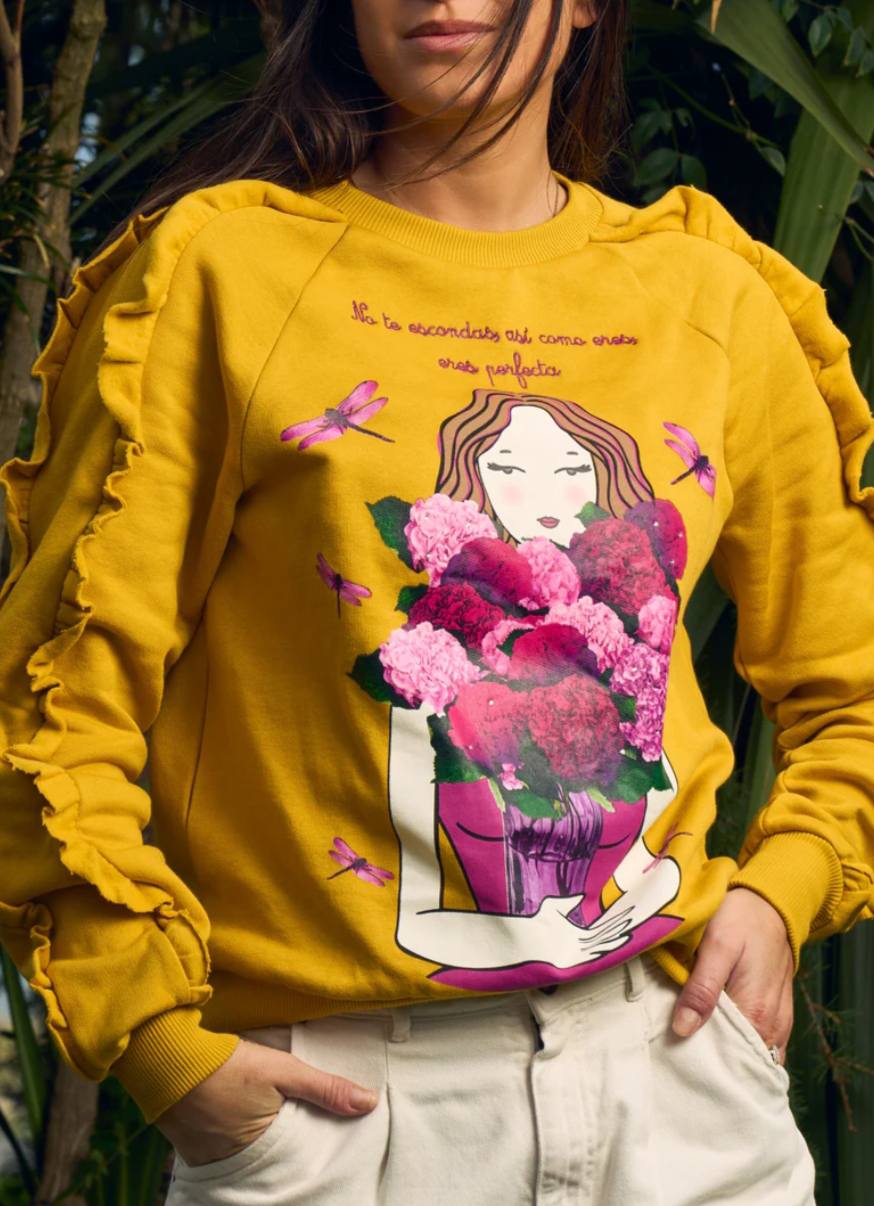 SUDADERA HORTENSIA BY ANANABEL LEE - Imagen 3