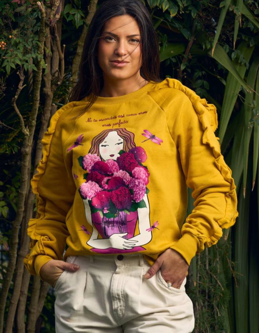 SUDADERA HORTENSIA BY ANANABEL LEE - Imagen 2