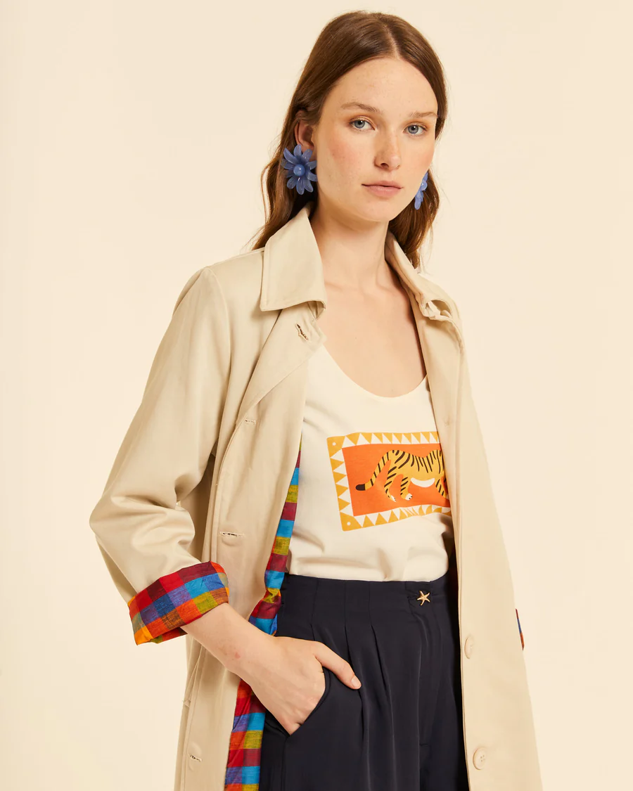 ABRIGO GABARDINA CREMA PEPA LOVES - Imagen 3
