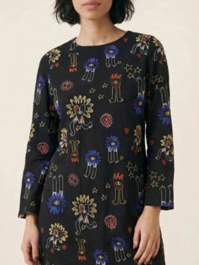 VESTIDO CORTO BORDADO PEPA LOVES