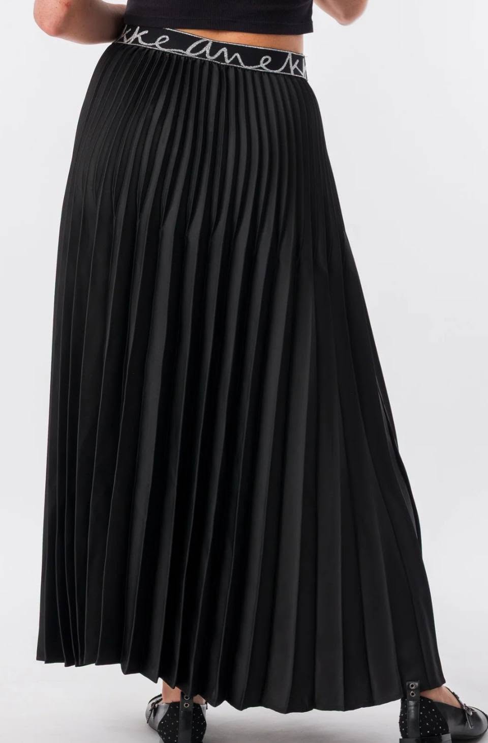FALDA MIDI PLISADA NEGRA - Imagen 4