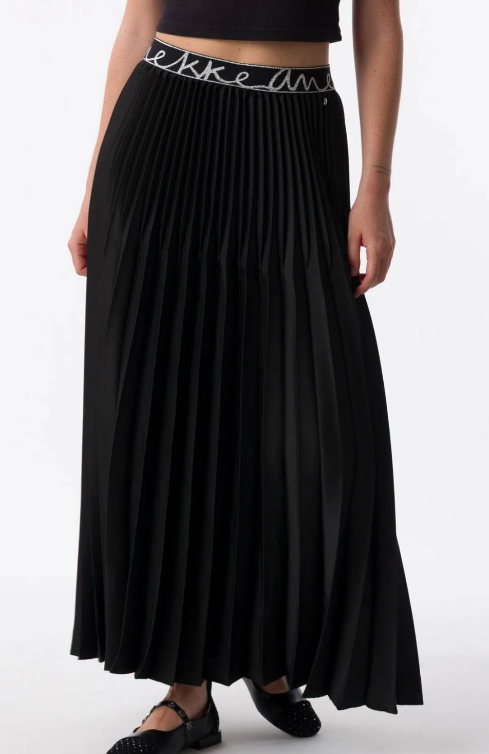 FALDA MIDI PLISADA NEGRA - Imagen 5